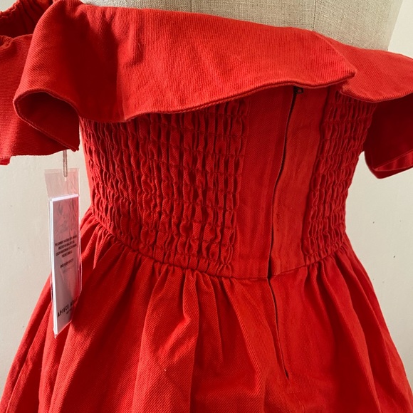 ** SOLD ** Apiece Apart Novella Mini Dress, Poppy, 2 - Picture 4 of 6